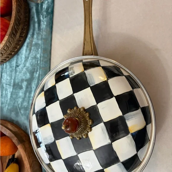 MacKenzie-Childs Black and White Checkered Ceramic Piece - Picture 2 of 11